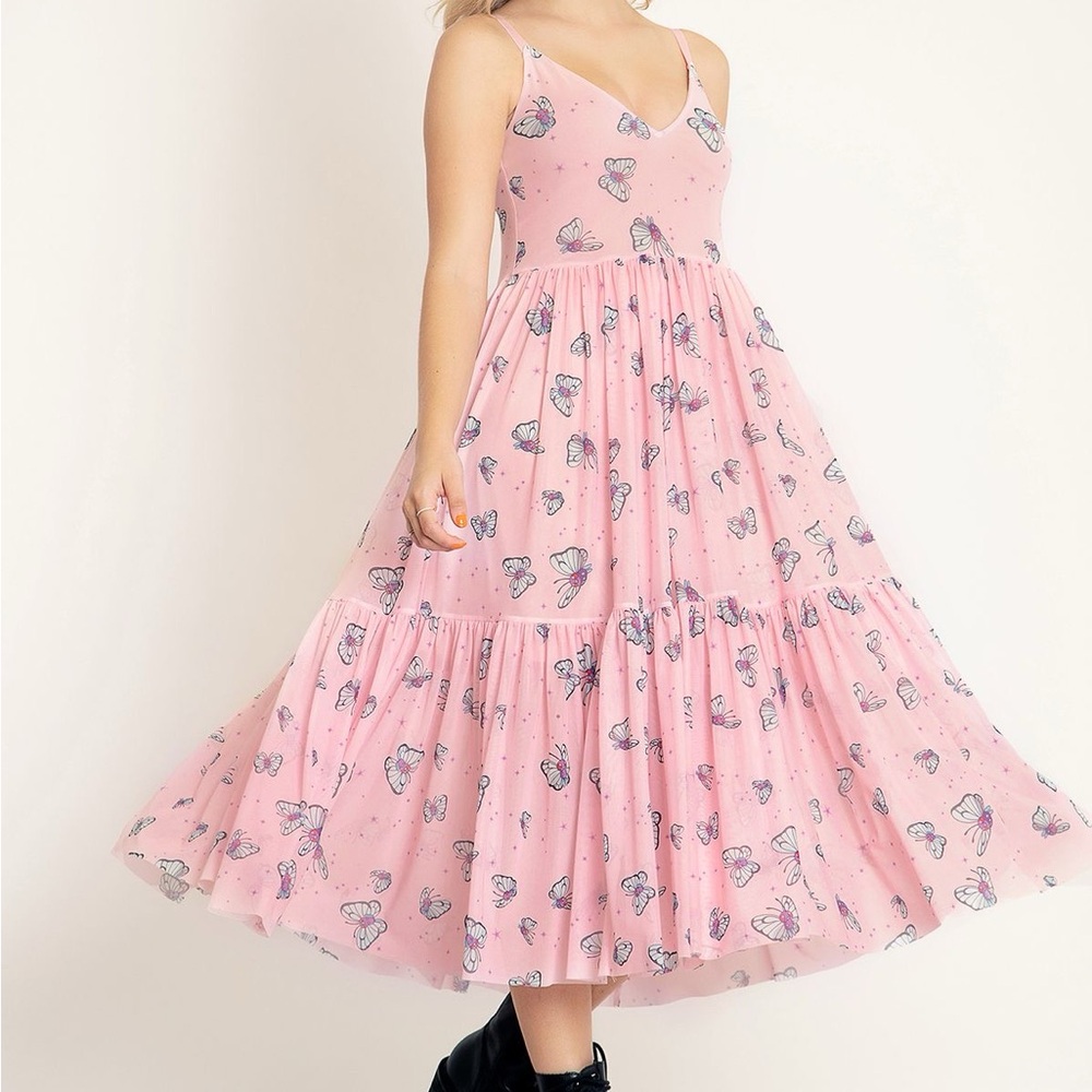 BlackMilk Butterfree sheer Midaxi dress